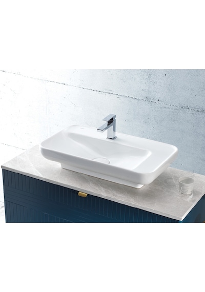 Turkuaz Seramik Cerastyle Lal 70 CM Tezgah Üstü Çanak Lavabo
