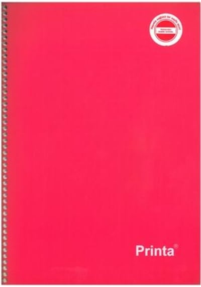 Ekofis Pirinta defter 160 Yp Çizgili A4 Spiralli PP.Kap. Kırmızı