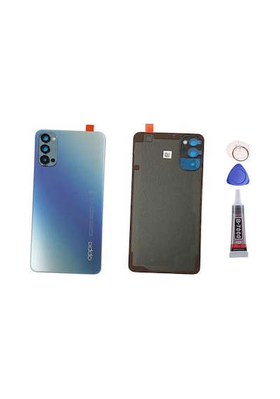 Oppo Reno 4 Mavi Arka Kapak Batarya Kapağı Pil Kapağı Yapışkan Ve Sökme Aparatıyla Beraber Full Set Mavi