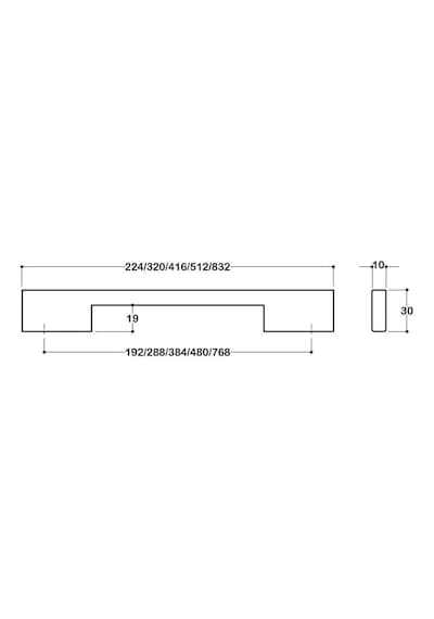 System Mobilya Kulbu Füme Renk 288mm Kulp Sy7327 0288 Bbn Çok Renkli