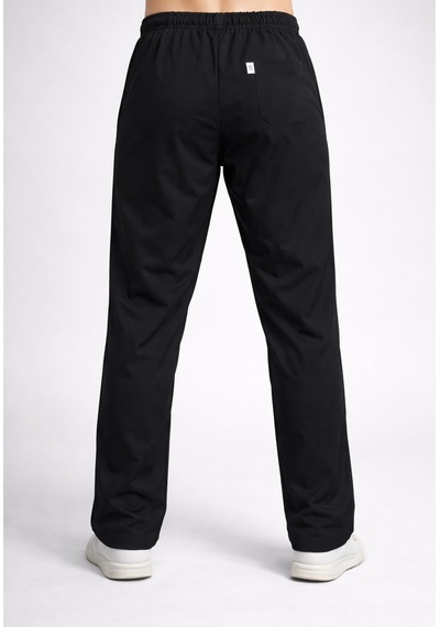 Tek Alt Siyah Unisex Doktor Ve Hemşire Forması Scrubs Likralı Pantolon