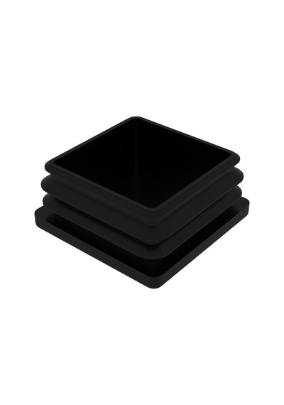 Cateksss 50x50 Mm Profil İçin Kademeli İçe Geçme Profil Tapası, Profil Kapak, Profil Tapa Siyah - 14 Lü Paket
