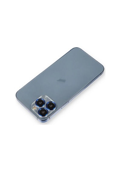 Apple İphone 11 Pro Max Uyumlu Metal Kamera Lens Koruma Cam - Mavi
