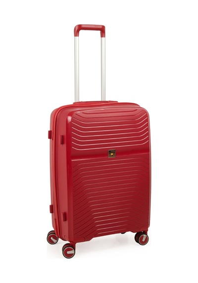 Hoffmannss Orta Boy Pp Valiz - Kırmızı - 58x43x23 Cm Çok Renkli