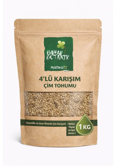 4 Mevsim Yeşil Çim Tohumu 4 Lü Karışım 1 Kg 1kg