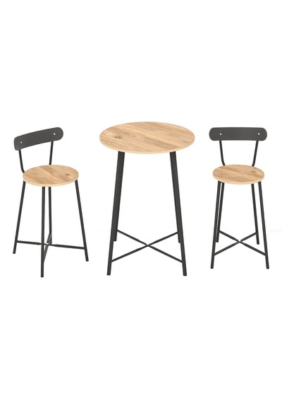 Mutfak Oval 2 Kişilik Bar Yemek Masası Çam 1515