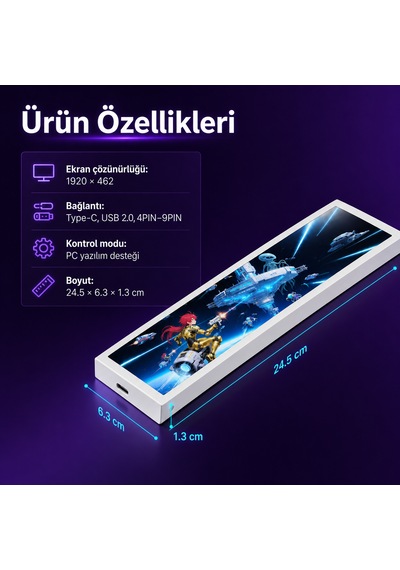 9.2 İnç Kasa İçi Ips Ekran Beyaz Renk