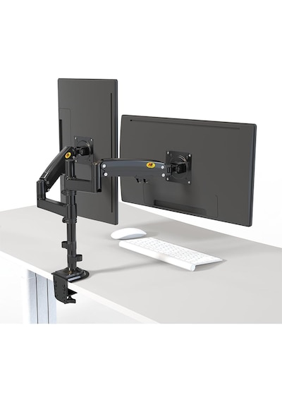North Bayou Nb H180 Amortisörlü Profosyonel 17 "27" Monitör Stand Çift Monitör Desteği 2-12 Kg