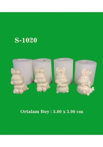 4 Lü Tavşan Set Silikon Kalıp S1020