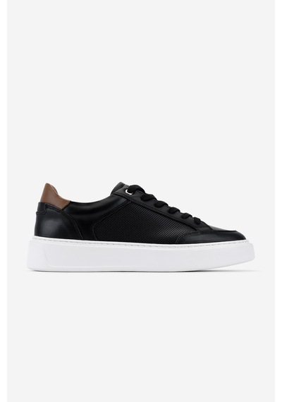 Valmenti Erkek Hakiki Deri Siyah Sneakers & Spor Ayakkabı 1149 Style-9 Erk Ayk Y26 Sıyah Dr/taba