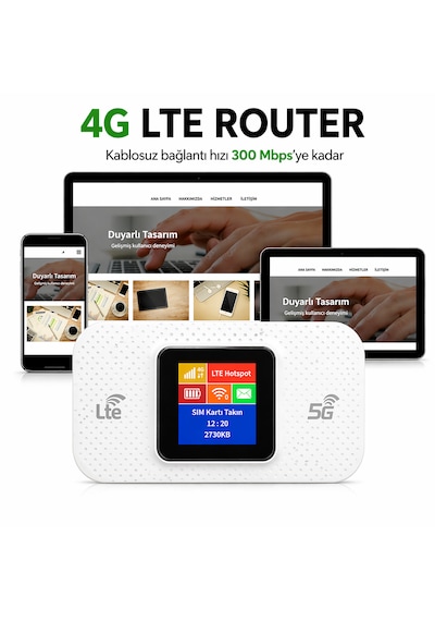 Lte 4g Wifi Modem 300mbps Yüksek Hızlı Kablosuz Yönlendirici Cep Telefonları, Dizüstü Bilgisayarlar Ve Tabletler Için Uygun