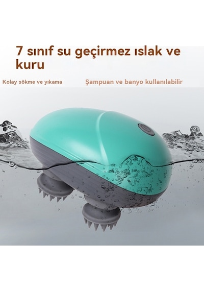 Ikkb Yeni Kafa Elektrikli Silikon Kafa Derisi Masajı Gri
