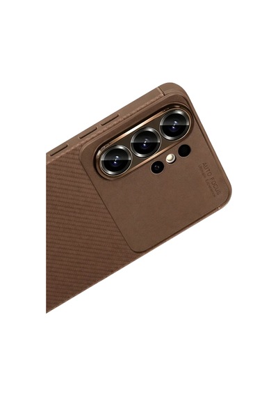 Mey İthalat Samsung Uyumlu Galaxy S26 Ultra Auto Focus Karbon Kapak - Kahverengi