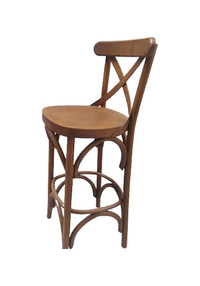 Sandalye Zus709 ÇAPRAZ BAR Model Klasik Mobilya Kayın Torna Retro 1Adet Natüre ceviz renk El Yapım