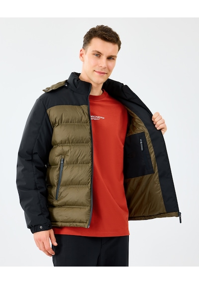 Skechers M Padded Jacket Erkek Siyah Mont S242033-3817 Siyah