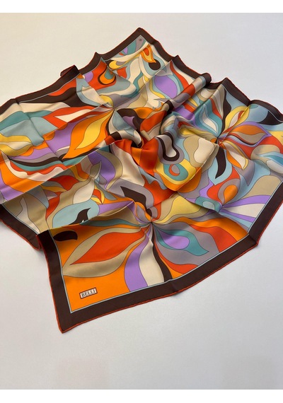 Belli Twill İpek Eşarp 4108-81 Çok Renkli