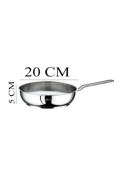 Oms Çelik Tava 20x5 Cm Gri