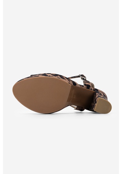 Valmenti Kadın Tekstil Leopar Topuklu Ayakkabı 828 8626 Bn Ayk Y26 Leopar Saten Çok Renkli