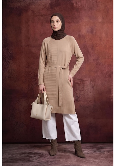Armine Trend Kemer Detaylı Bisiklet Yaka Uzun Kollu Asimetrik Dokulu Triko Tunik Koyu Taş 26ktd410 Koyu Kahverengi Armine Trend Kemer Detaylı Bisiklet Yaka Uzun Kollu Asimetrik Dokulu Triko Tunik Koyu Taş 26ktd410 Koyu Kahverengi