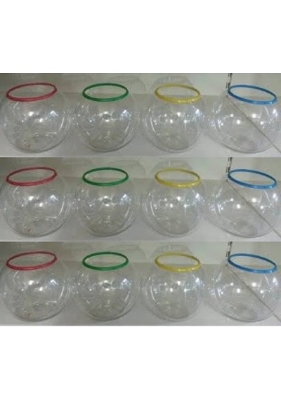 Plastik Yuvarlak Fanus 1 Adet 15 Cm (K)