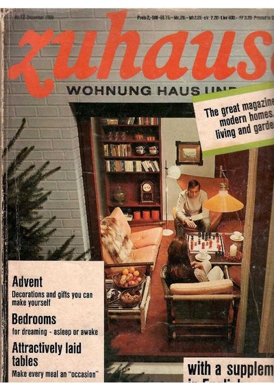 Zuhause - Nr 12 - Dezember - 1969 - Almanca Dekorasyon Dergisi