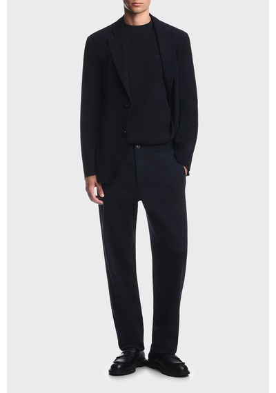 Emporio Armani Pamuk Karışımlı Normal Bel Düz Paça Jarse Pantolon Erkek Pantolon Em001611 Af27883 Ub118 Lacivert