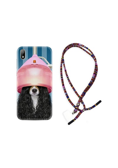Huawei Y5 2019 Kılıf Rasta Boyun Askılı Earring Woman 1363