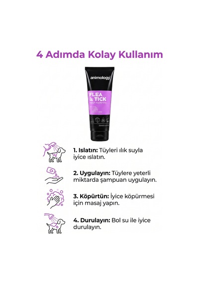 Animology Flea Tick Pire ve Kene Köpek Şampuanı 250 ML