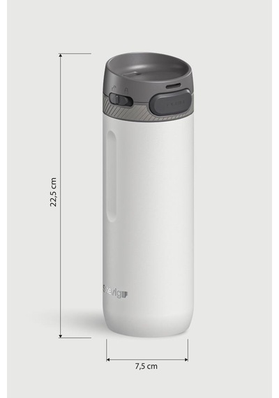 Stevig 4 Action Trigger-control Çelik Termos 500 Ml Snow White St-229 Beyaz