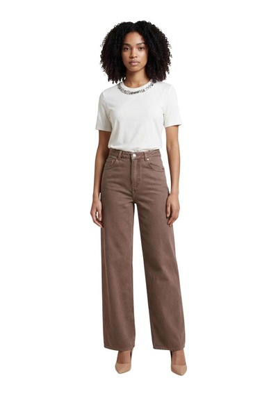 Only Onltaylor-sılla Hw Barrel Pant Pnt Kadın Kahverengi Denim Pantolon - 15367377