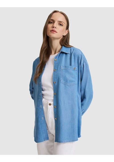 Pierre Cardin Kadın Açık Mavi Gömlek Jean 50321141-vr003