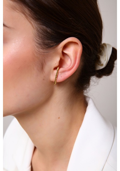 Gold Renk Burgu Earcuff Altın