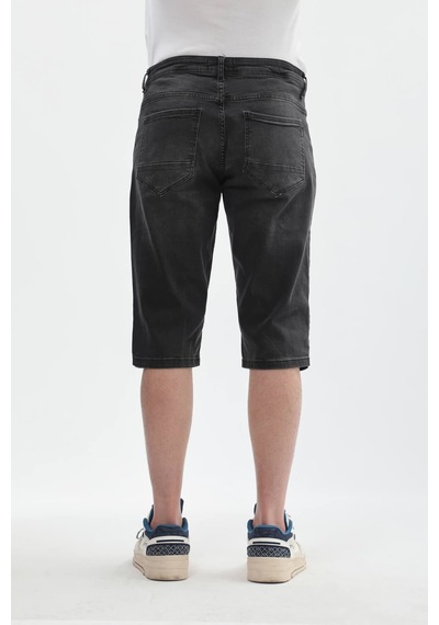 Markapia Banny Jeans Erkek Esnek Likralı Jean Şort Gri 30 GRİ