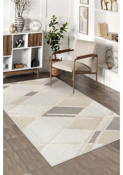 West Home Makinede Yıkanabilir Kaymaz Taban Leke Tutmaz Salon Halısı Mutfak Halısı Balkon Halısı Ve Yolluk Wh 590 White