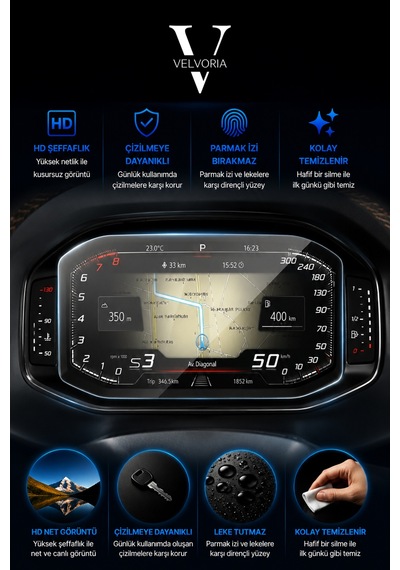 Seat Leon Hayalet Ekran Dijital Gösterge Panel Ekran Nano Koruyucu
