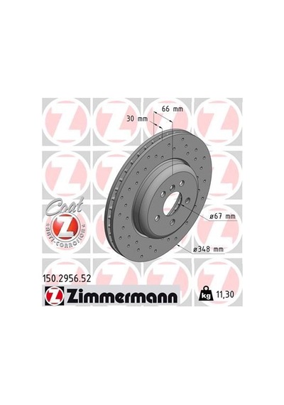 Zımmermann Fren Dıskı On Bmw G20 G21 G22 G23 G26 G28 G30 G31 G32 G11 G12 G01 G02 G05 G18 Delıklı Zımmermann 150.2956.52 34108853555