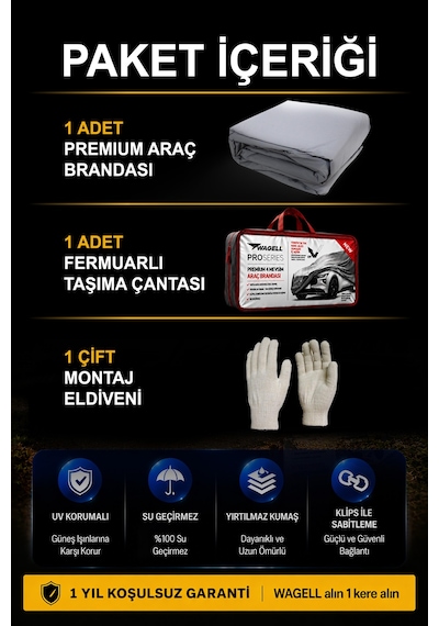 Mitsubishi Lancer Evo Spoiler - Pro Seri Klipsli 4 Mevsim Araba Brandası - Oto Çadır Örtü