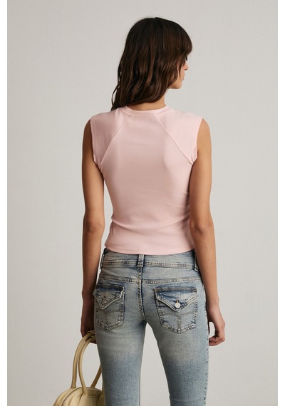 Grımelange Epona Kadın Yumuşak Ve Esnek Kumaşlı Baskı Detaylı Pembe T-shirt Grımelange Epona Kadın Yumuşak Ve Esnek Kumaşlı Baskı Detaylı Pembe T-shirt