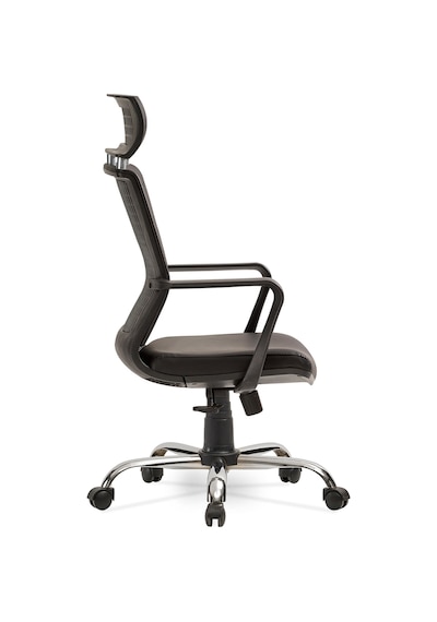 Efes Yönetici Makam - Ofis Müdür - Büro - Çalışma Koltuğu Renk Krom Ayaklı Siyah