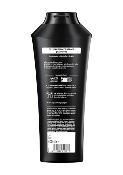 Ultimate Repair Keratin İçeren Derinlemesine Güçlendirici Şampuan 400 Ml Yıpranmış Kuru Saçlar