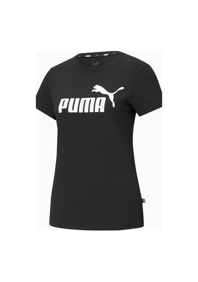 Puma Ess Logo Tee Kadın Siyah T-shirt 586774-01