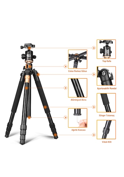Gdx Trp Bm 777 Yatay Dikey Makro Fotoğraf Monopod Ve Video Slr Ka