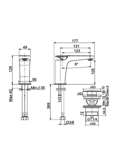 Fima Eclipse Lavabo Bataryası F3901or