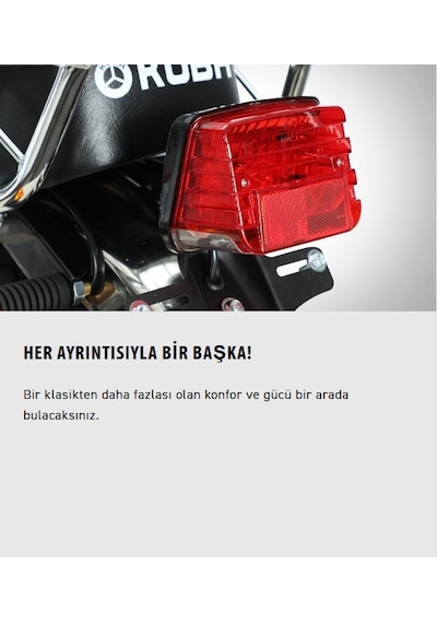 Kuba CG50 RX Çelik Jant Motosiklet Siyah
