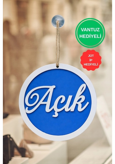 Yuvarlak Model 3d Açık-kapalı Tabelası - Saks