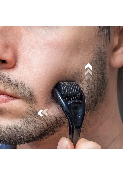 Derma Rulo 1.0mm, 540 Titanyum Microneedle Rulo Yüz Yüz Kırışıklıkları İçin Saç Dökülmesi Streç