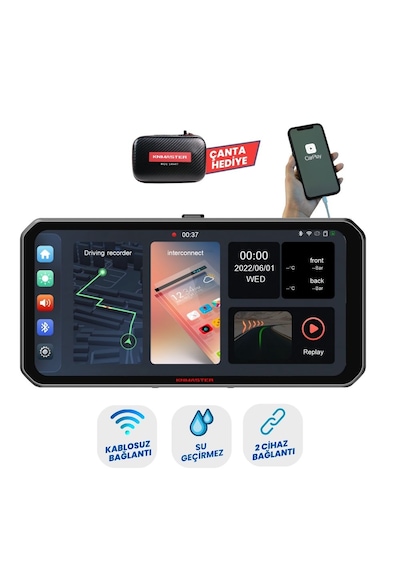 Knmaster Motoplay 1000 6.25 Kablosuz Carplay & Android Auto De