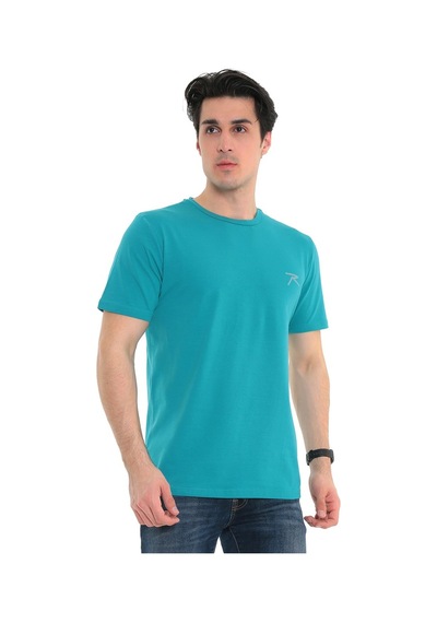 Raru Erkek %100 Pamuk T-Shirt Gravıs Mint