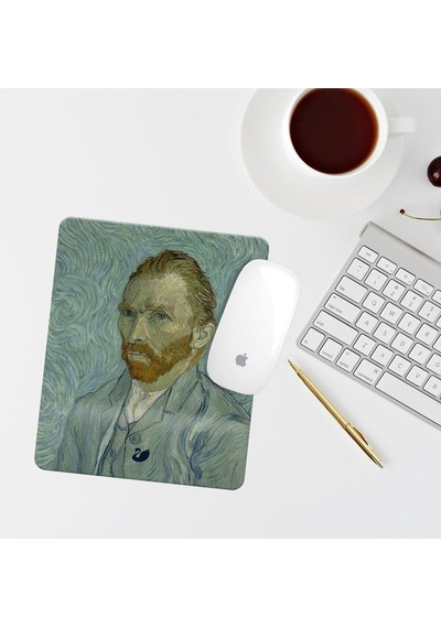 Van Gogh Temalı Bilek Destekli Dikdörtgen Mouse Pad Mouse Altlık Mousepad