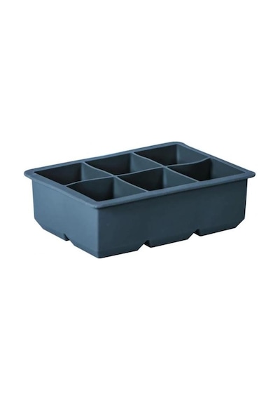 Mithra Life 6 Lı Büyük Boy Kare Silikon Buz Kalıbı Mıt1073 Gri - Siyah